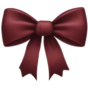 dark red bow sticker