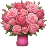 Huge pink flower bouquet with different flowers and pink tones and roses sticker