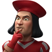 thoughtful boy with red accents sticker