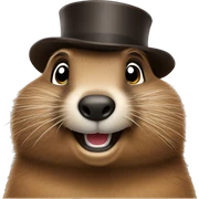 Groundhog smiling  sticker