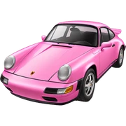 pink porsche car sticker