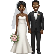 Married dark haired couple sticker