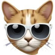 Cat with sunglasses sticker