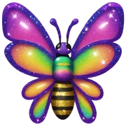 lisa frank glitter bug sticker
