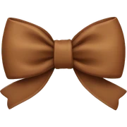 cute brown bow sticker