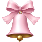 Light pink Christmas bells sticker
