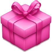 Pink present sticker