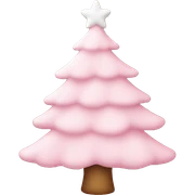 pastel pink christmas tree sticker
