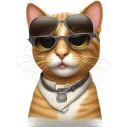 Cat with sunglasses sticker