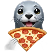 Seal eat Pizza  sticker