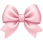 light pink bow on light pink bow sticker