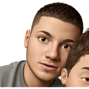 realistic portrait of boy sticker