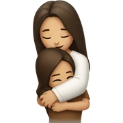 Brunette girl hugging Jesus sticker
