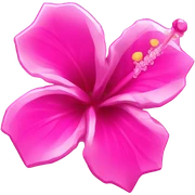 Hot pink crystal hibiscus flower sticker