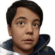 realistic portrait of boy sticker