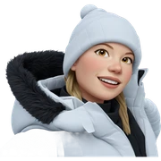smiling girl in winter coat sticker