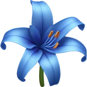 Blue Lily flower sticker