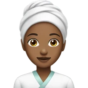 Girl doing skin care sticker