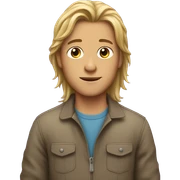 Long haired boy sticker