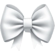 White bow sticker