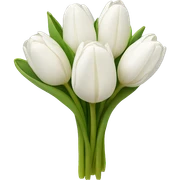 white tulip bouquet  sticker