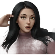 realistic portrait of girl sticker