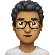 latino guy with glasses sticker