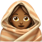 girl inside a blanket sipping coffee eyes closed sticker