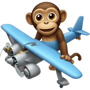monkey with a plane sticker