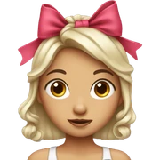 girl with bow sticker