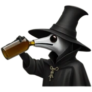 Plague doctor drinking sticker