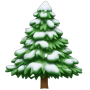 christmas tree with snow sticker