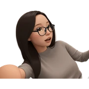 girl with glasses indoors sticker