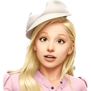 blonde girl with hat sticker