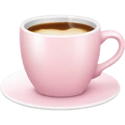 light pink and white coffee cup sticker