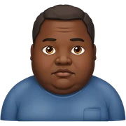 fat black man sticker