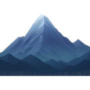 mountain with stars sticker