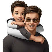 happy boys sharing a moment sticker