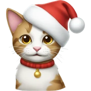 Christmas cat sticker