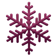 burgundy shimer snowflake sticker