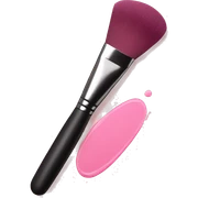 blush and brush sticker