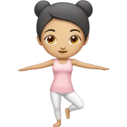 asian yoga girl light pink clothes  sticker