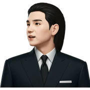 formal attire male portrait sticker