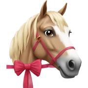 Horse with bow sticker
