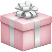 Light pink Christmas gifts under a white Christmas tree  sticker