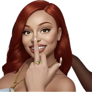 realistic portrait of redhead girl sticker