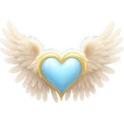 heart with angel wings sticker
