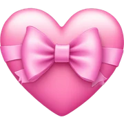 pink heart with bow sticker