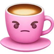 Pink coffe sticker