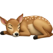 sleeping fawn sticker